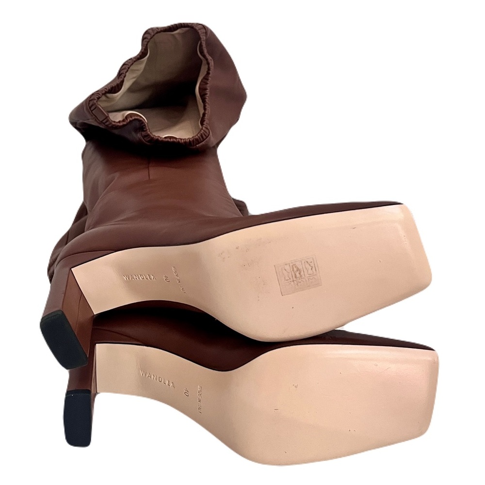 Wandler Brown Leather ‘Anne’ Over The Knee Thigh High, Heeled Boots, Size 40 - Picture 11 of 14